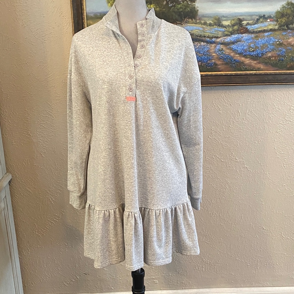 Caryn Lawn Light Gray Sweater Dress